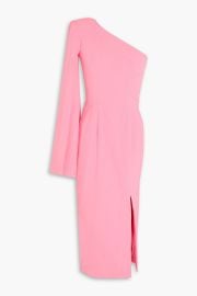 One Sleeve Crepe Midi Dress Rhea Costa at The Outnet